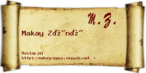 Makay Zénó névjegykártya